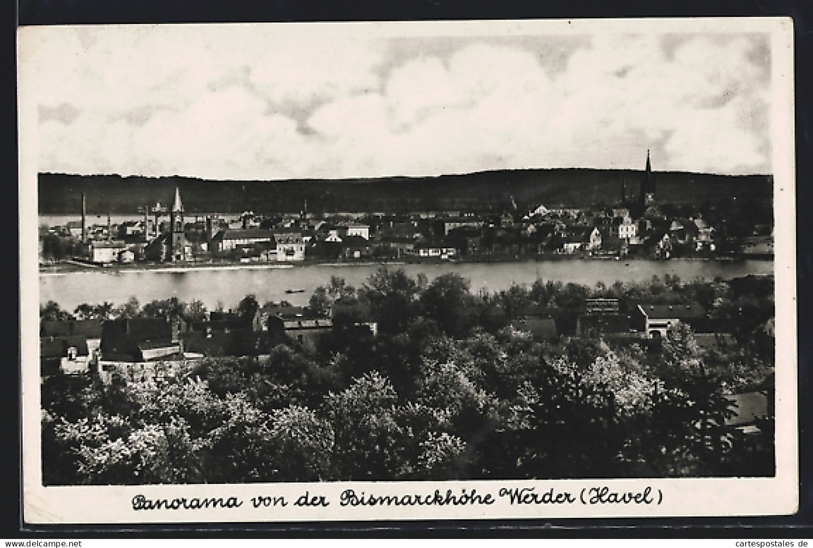 AK Werder / Havel, Panorama Während Der Baumblüte  - Werder