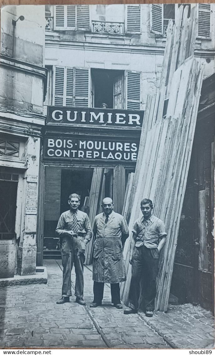 GUIMIER BOIS MOULURES CONTREPLAQUÉ 42 RUE DE BONDY PARIS  MAGASIN DEVANTURE CARTE PHOTO - District 10