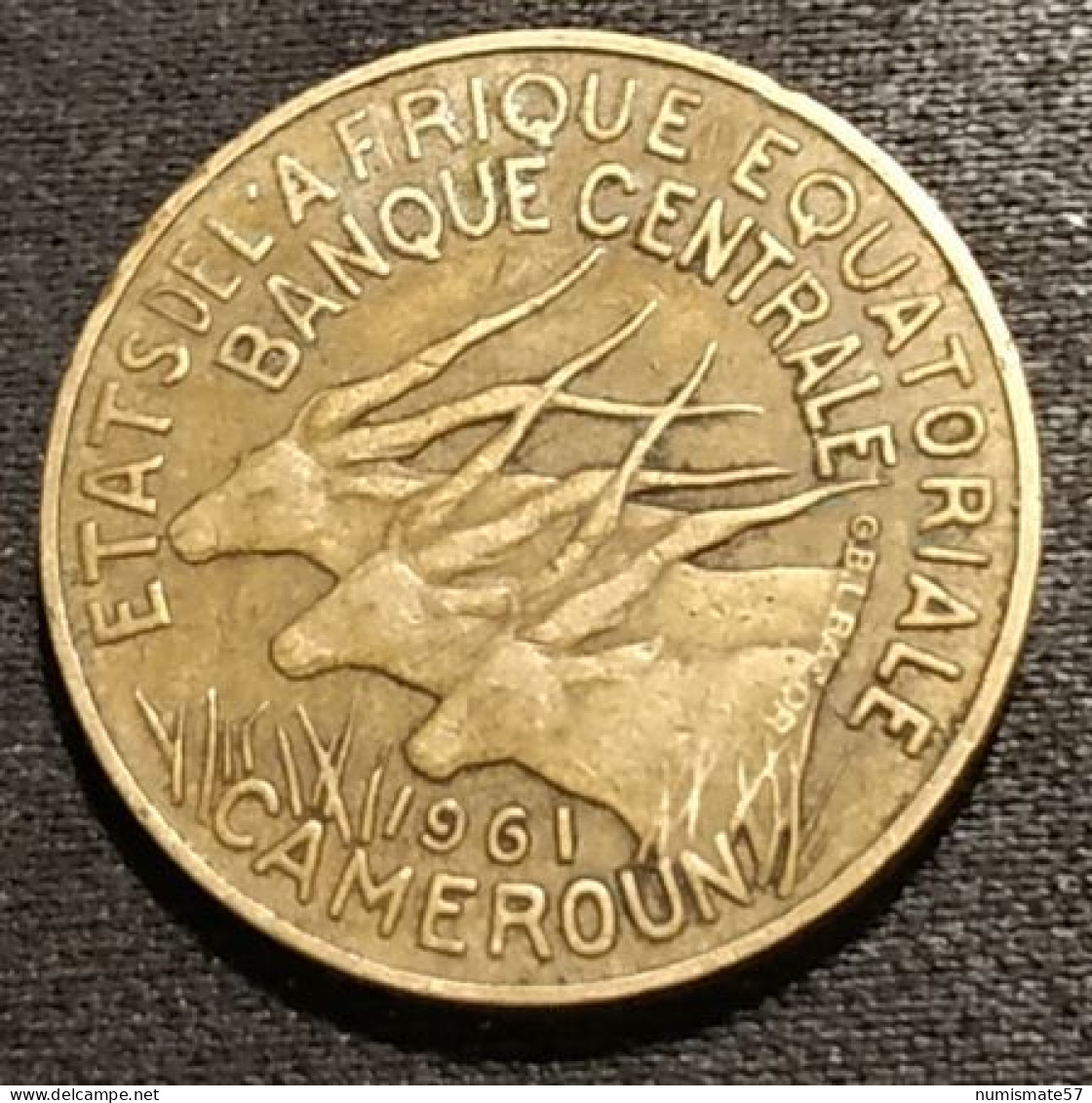 Pas Courant - CAMEROUN - ETATS DE L'AFRIQUE EQUATORIALE - 5 FRANCS 1961 - KM 1 - Kamerun