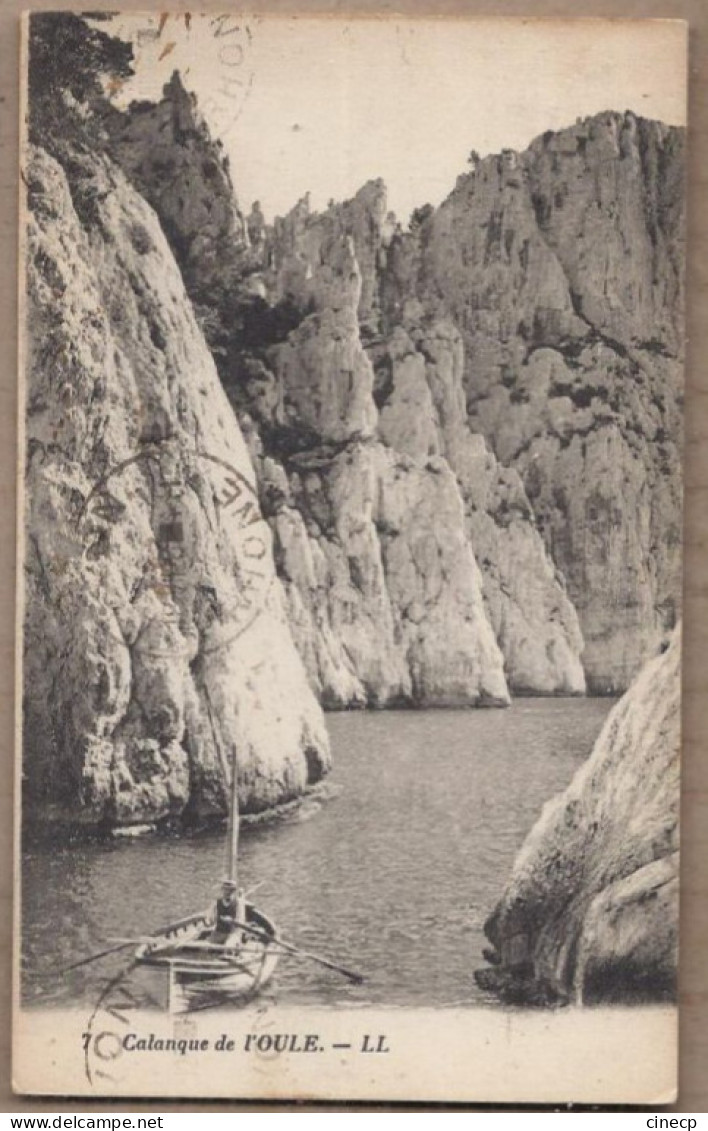 CPA 13 - CALANQUE DE L'OULE - TB PLAN Partie D'eau Entre Les Rochers + Bateau Barque Pêcheur - Otros & Sin Clasificación