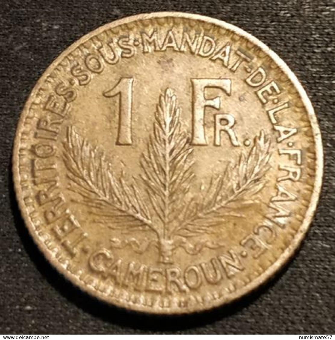 RARE - CAMEROUN - 1 FRANC 1926 - KM 2 - TERRITOIRES SOUS MANDAT DE LA FRANCE - Cameroon