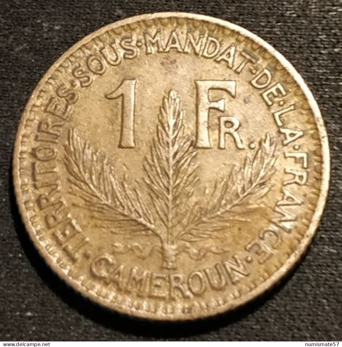 RARE - CAMEROUN - 1 FRANC 1926 - KM 2 - TERRITOIRES SOUS MANDAT DE LA FRANCE - Kameroen