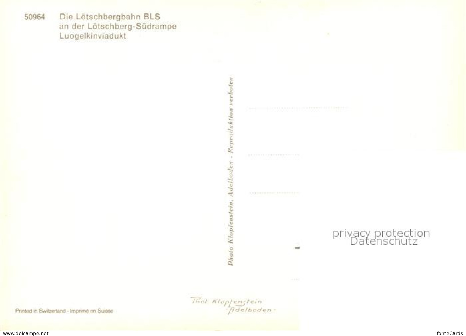 13229468 Loetschbergbahn Loetschberg-Suedrampe Luogelkinviadukt  Loetschbergbahn - Sonstige & Ohne Zuordnung