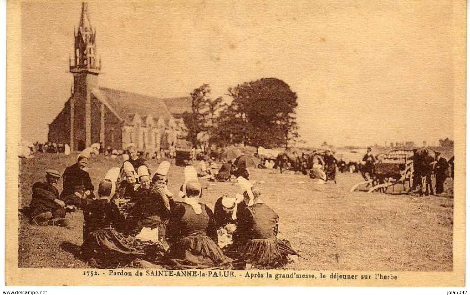 29 - SAINTE-ANNE-la-PALUE - Le Pardon - Après La Grand'messe Le Déjeuner Sur L'herbe - Sonstige & Ohne Zuordnung