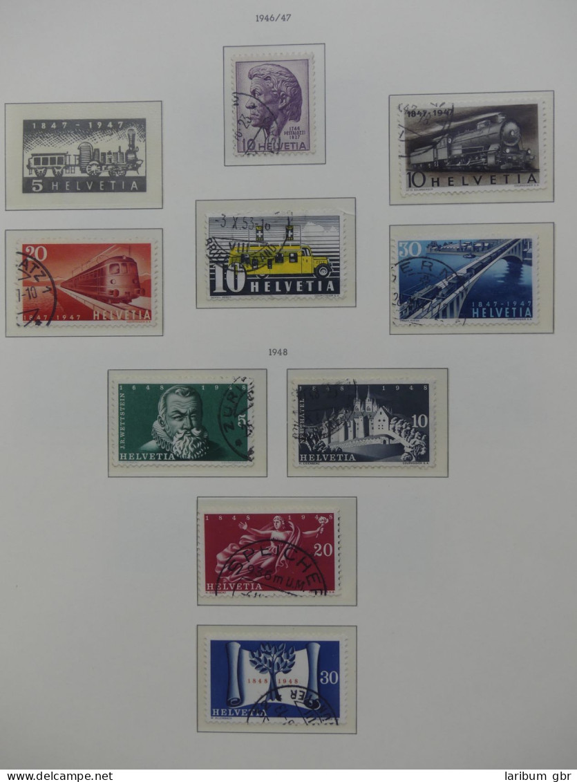 Schweiz Ab 1945-1949 Gestempelt Besammelt Im Leuchtturm Binder #LY353 - Andere & Zonder Classificatie