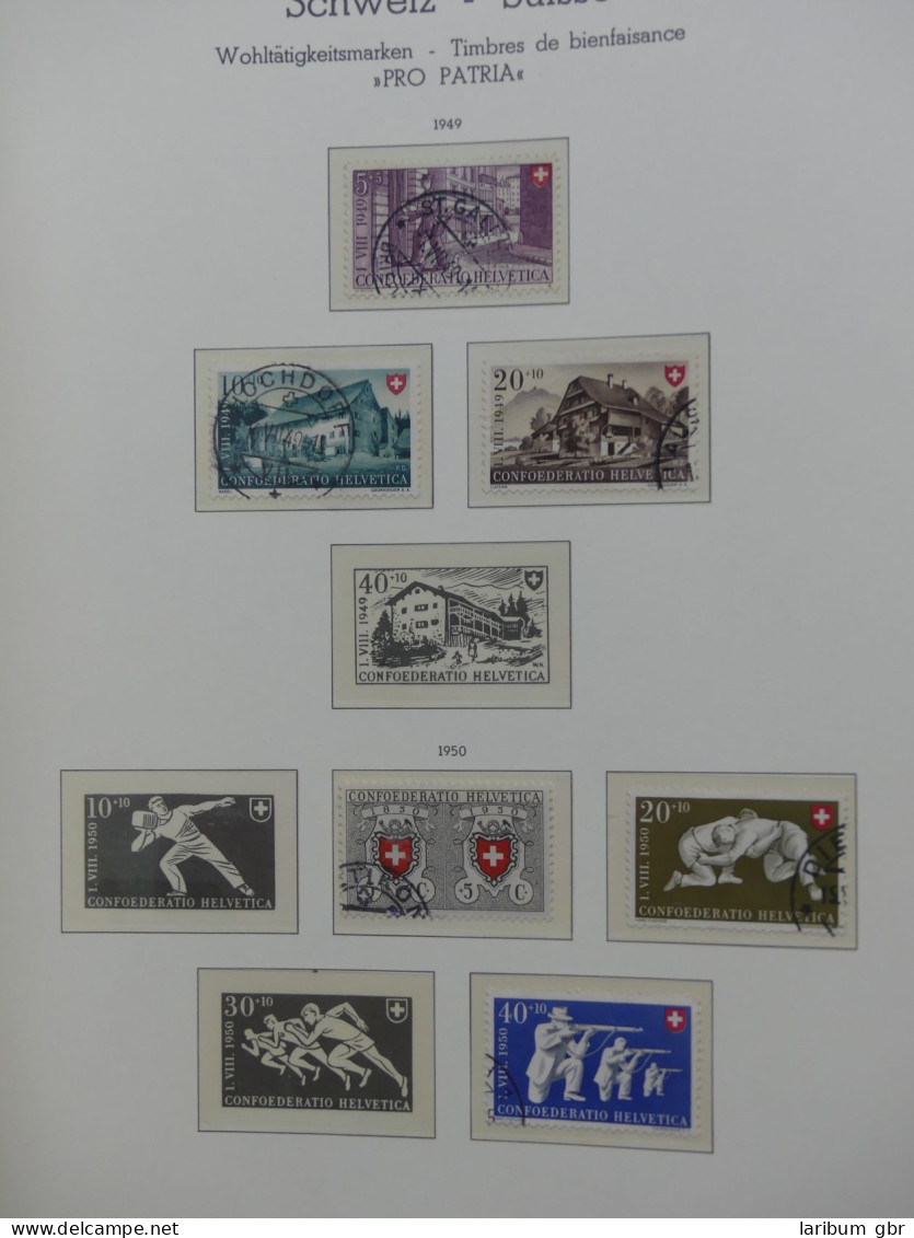 Schweiz ab 1945-1949 gestempelt besammelt im Leuchtturm Binder #LY353