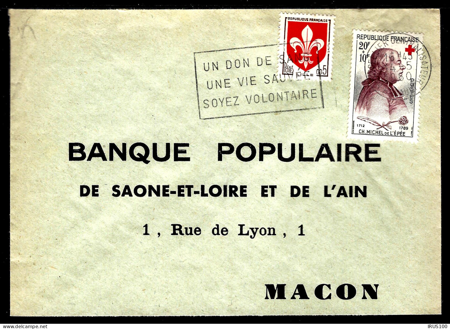 LETTRE DE MONTPELLIER - 1960 - AFFRANCHISSEMENT CROIX-ROUGE - 1226 - DON DU SANG - 1921-1960: Moderne