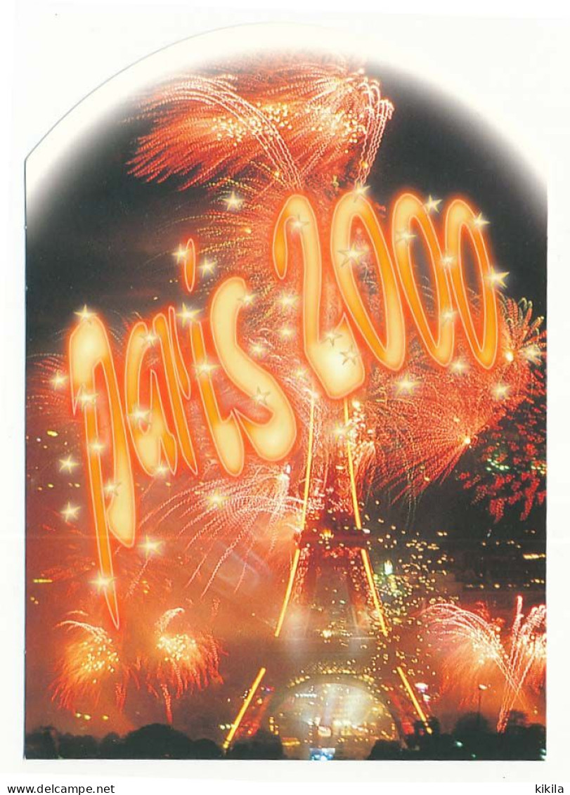 CPM 10.5 X 15 L'année 2000 à PARIS Eclairage De La Tour Eiffel  Photographe Marc Trigalou - Tour Eiffel