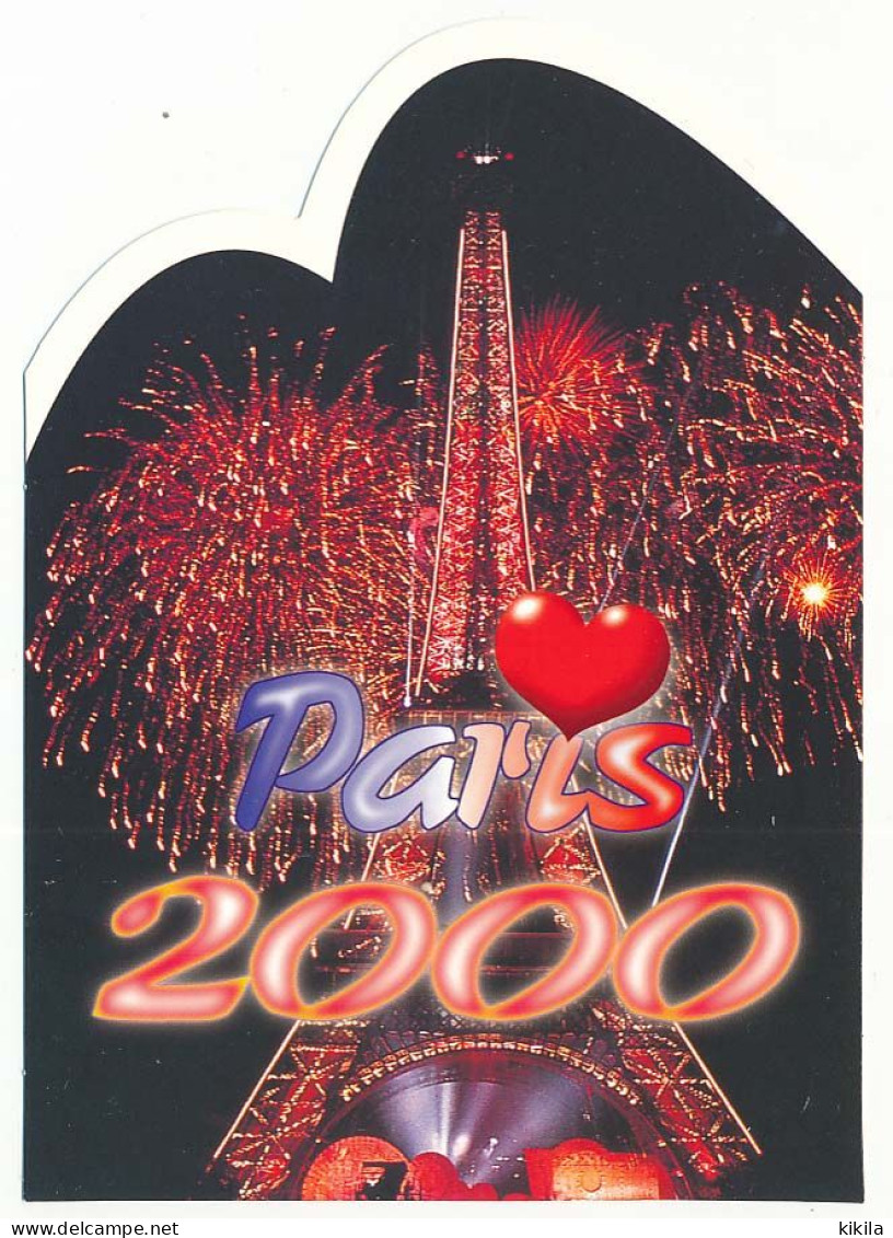 CPM 10.5 X 15 L'année 2000 à PARIS Eclairage De La Tour Eiffel  Photographe Hervé Le Gac - Tour Eiffel