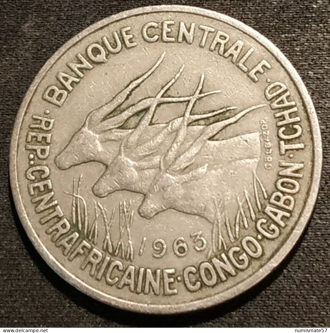 Pas Courant - AFRIQUE EQUATORIALE - 50 FRANCS 1963 - KM 3 ( Rép. Centrafricaine - Congo - Gabon - Tchad ) - Sonstige – Afrika