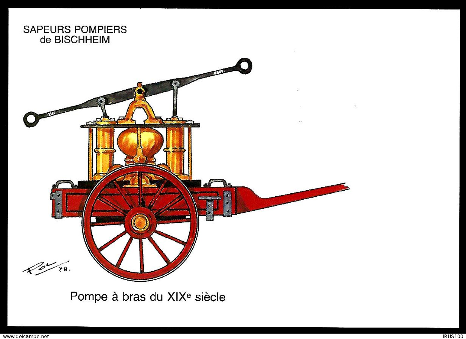 POMPIERS - POMPE À BRAS DU XIXème - CENTENAIRE -  - Firemen