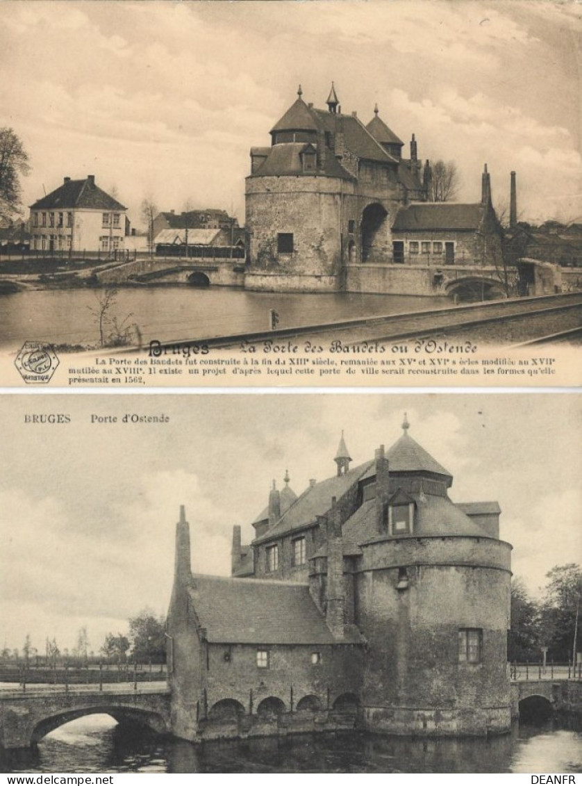 BRUGES : La Porte Des Baudets Ou D'Ostende + La Porte D'Ostende. ( 2 Cartes ).Impeccables. - Brugge