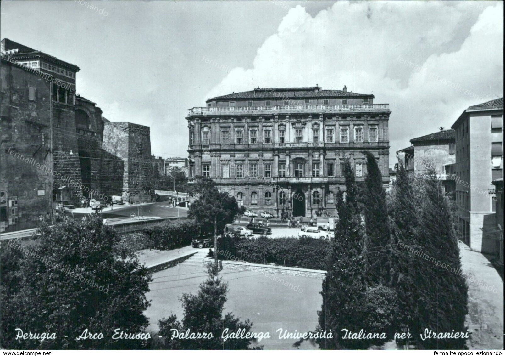 G789 Cartolina Perugia Citta' Arco Etrusco Palazzo Gallenga - Perugia