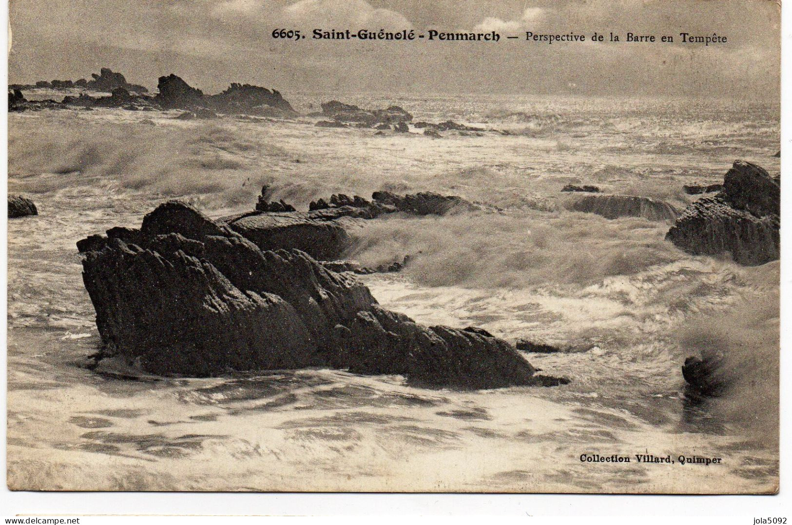 29 - Saint-Guénolé - PENMARCH - Perspective De La Barre En Tempête - Penmarch