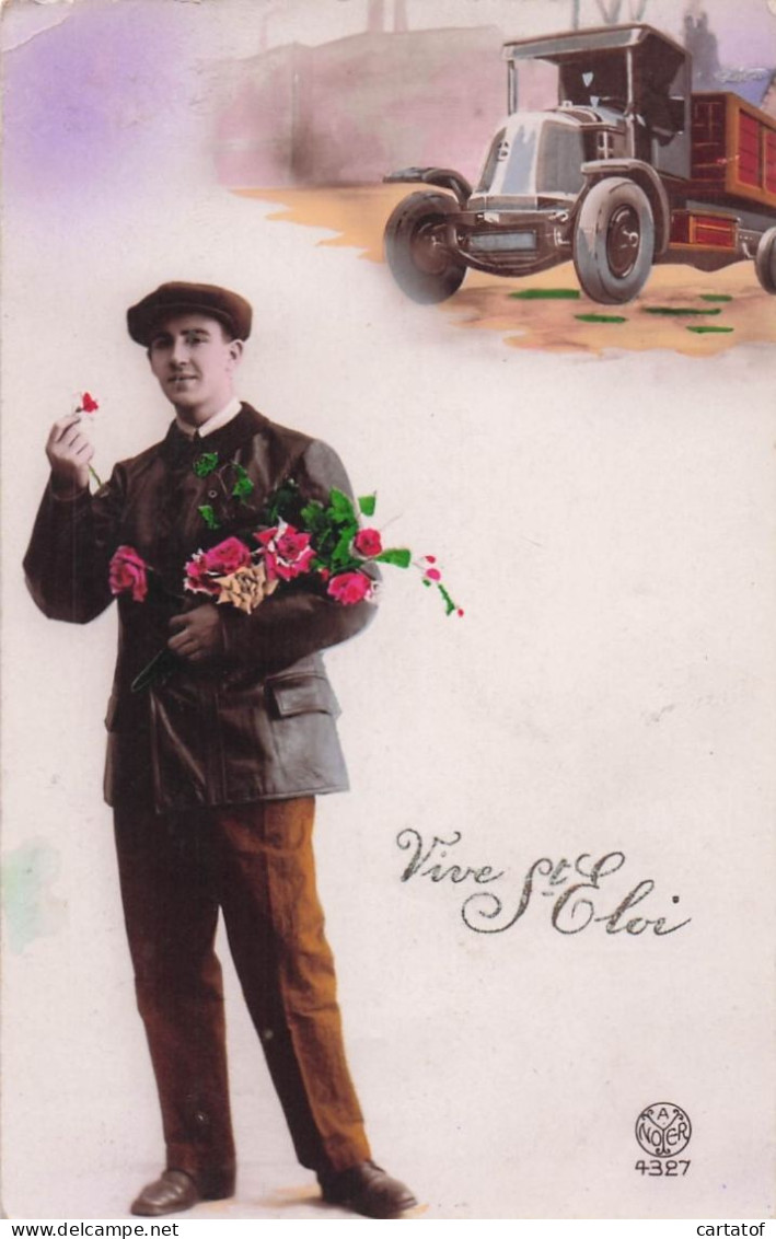 CPA VIVE St-ELOI . Illustration Avec Camion, Homme Au Bouquet De Roses . CP NOYER 4327 - Sonstige & Ohne Zuordnung