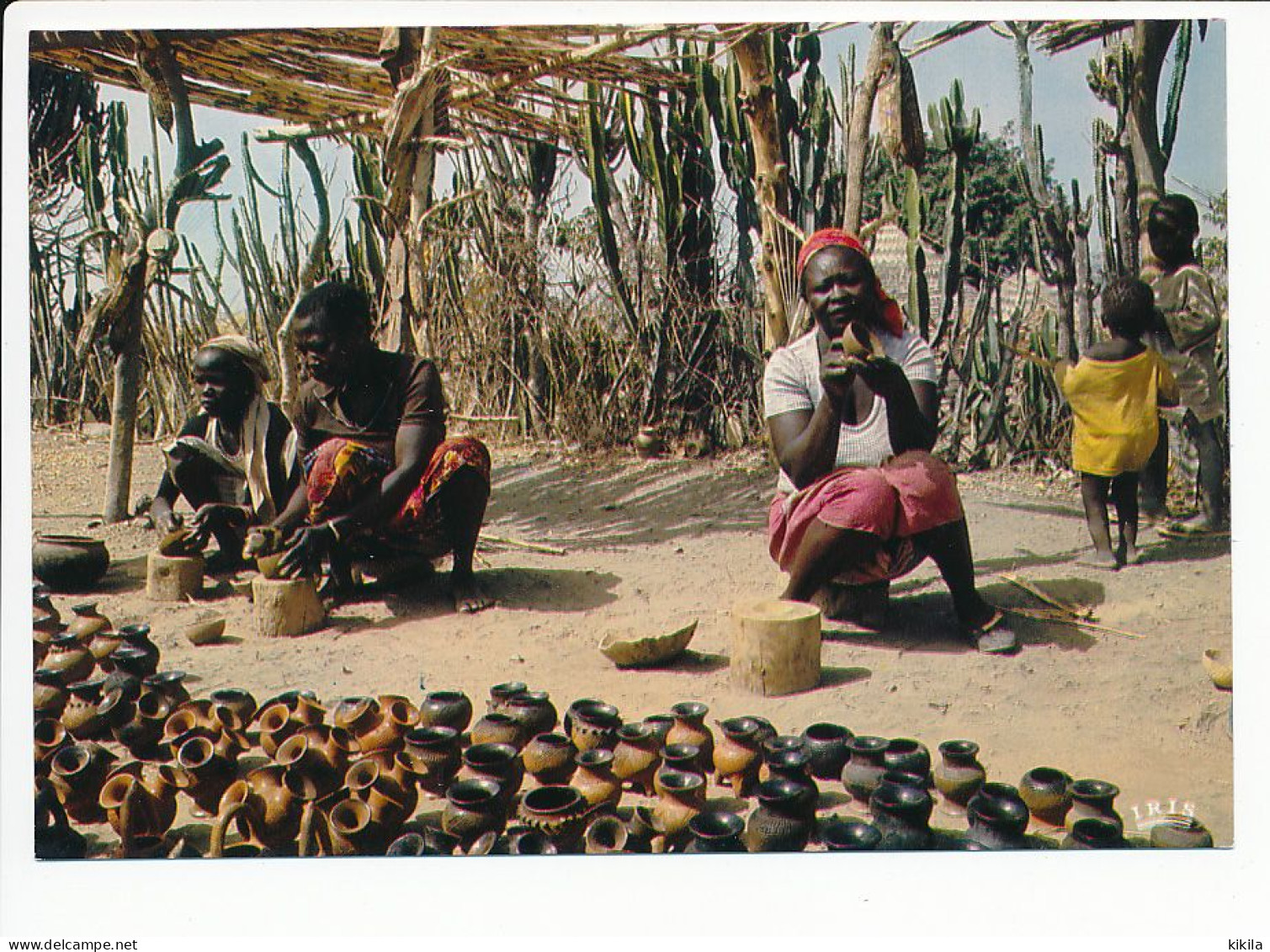 CPSM 10.5 X 15 Carte Envoyée Du Tchad  Afrique En Couleurs  Marchandes De Poteries - Tschad