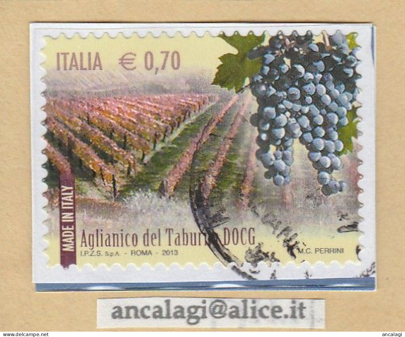 USATI ITALIA 2013 - Ref.1249 "VINI DOCG: Aglianico Del Taburno" 1 Val. - - 2011-20: Used