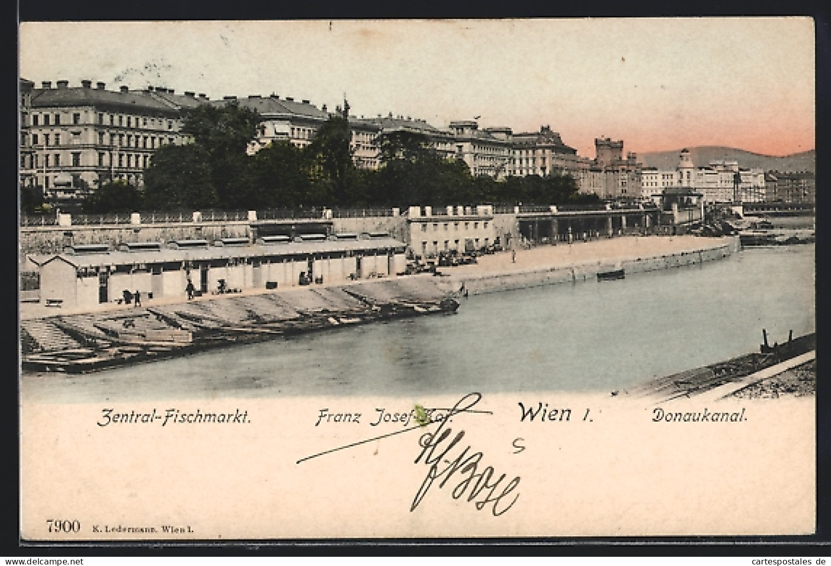 AK Wien, Franz Josef-Kai, Donaukanal Und Zentral-Fischmarkt  - Autres & Non Classés