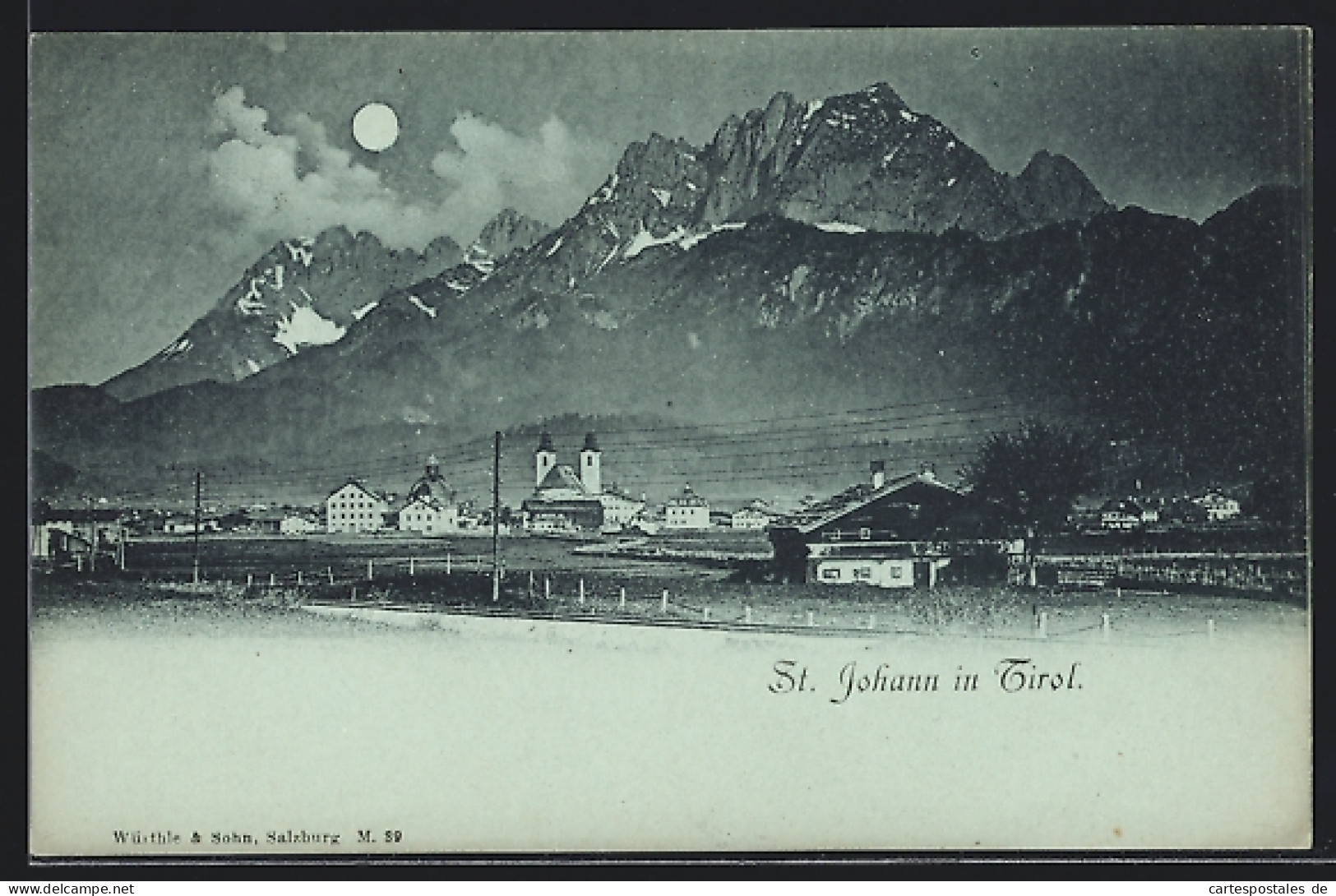 AK St. Johann In Tirol, Ortspartie Im Gebirge  - Autres & Non Classés