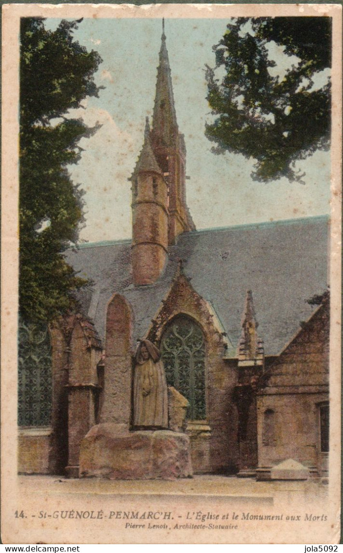 29 - SAINT-GUENOLE-PENMARC'H - L'Eglise Et Le Monument Aux Morts - Penmarch