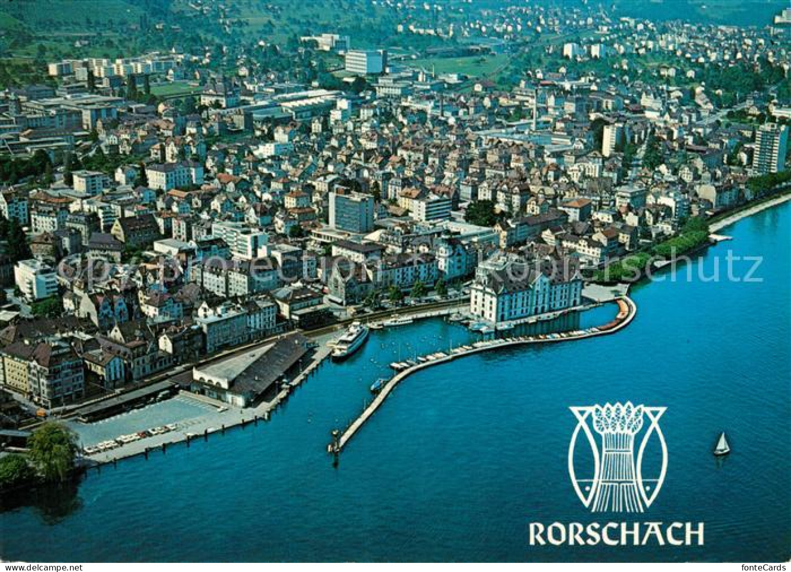 13211358 Rorschach Bodensee Fliegeraufnahme Mit Hafen Und Kornhaus Rorschach Bod - Altri & Non Classificati