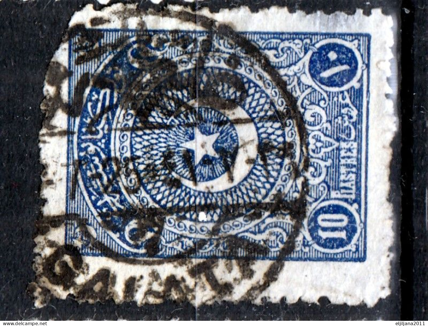 Turkey / Türkei 1923 - 1924 ⁕ Star & Crescent 10 Pia. Mi.817, 834, 842 ⁕ 34v Used - Different Perf. ( 13 ¼, 10¾, 12... ) - Usados