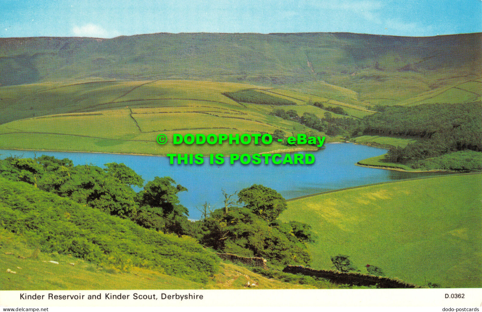 R525919 Kinder Reservoir And Kinder Scout. Derbyshire. D.0362. Dennis - World