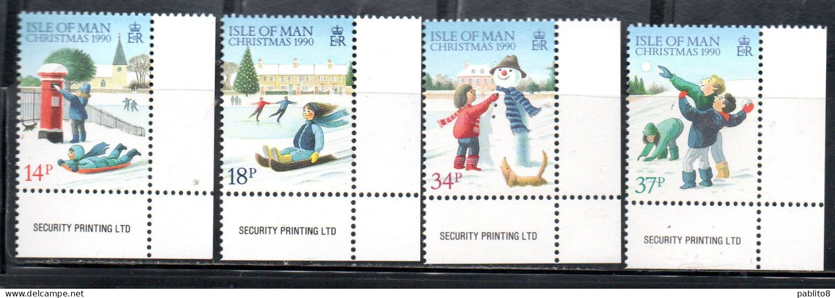 ISOLA DI MAN ISLE OF MAN 1990 CHRISTMAS NATALE NOEL WEIHNACHTEN NAVIDAD COMPLETE SET SERIE COMPLETA MNH - Isle Of Man