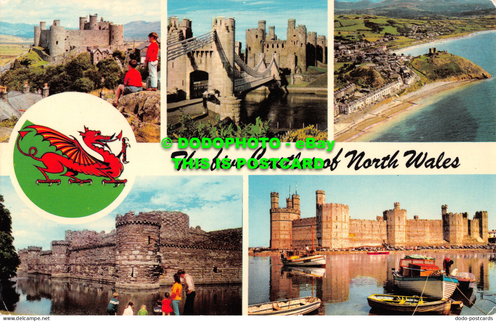 R525933 The Five Castles Of North Wales. Colourmaster International. 1976. PLC23 - Welt