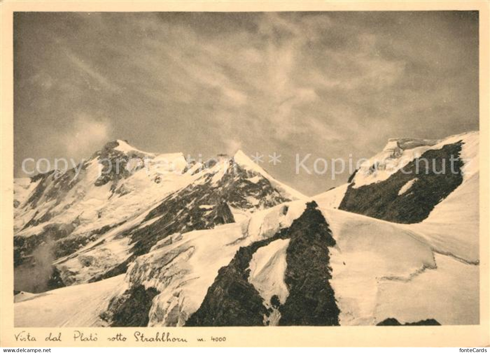 13206774 Strahlhorn Loetschental Panorama Winter Strahlhorn Loetschental - Autres & Non Classés