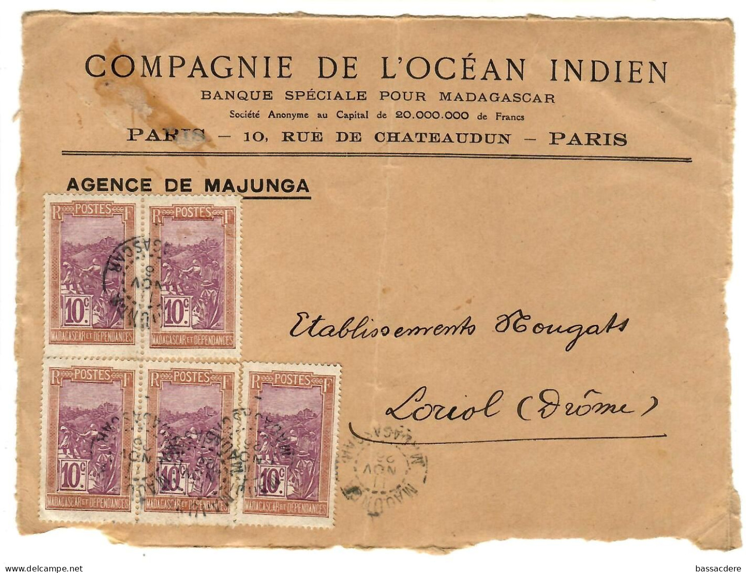 79840 -  MAJUNGA  1926 - Storia Postale