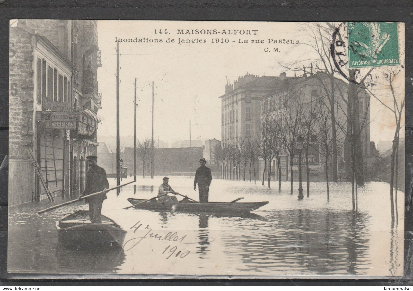 94 - MAISONS ALFORT - Inondations De Janvier 1910 - La Rue Pasteur - Maisons Alfort