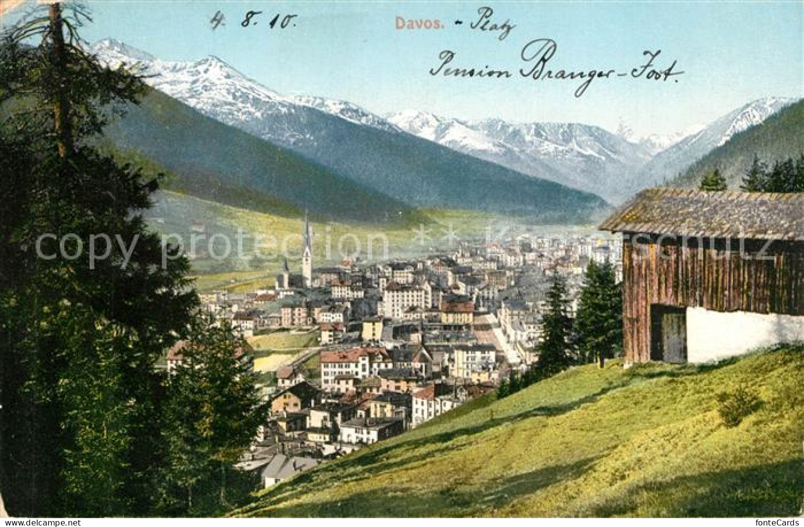 13205474 Davos Platz GR Panorama Pension Branger Jost Davos Platz GR - Autres & Non Classés