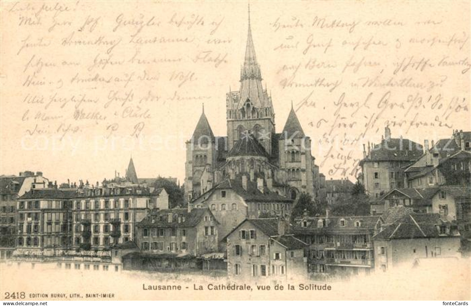 13205460 Lausanne VD La Cathedrale Vue De La Solitude Lausanne VD - Altri & Non Classificati