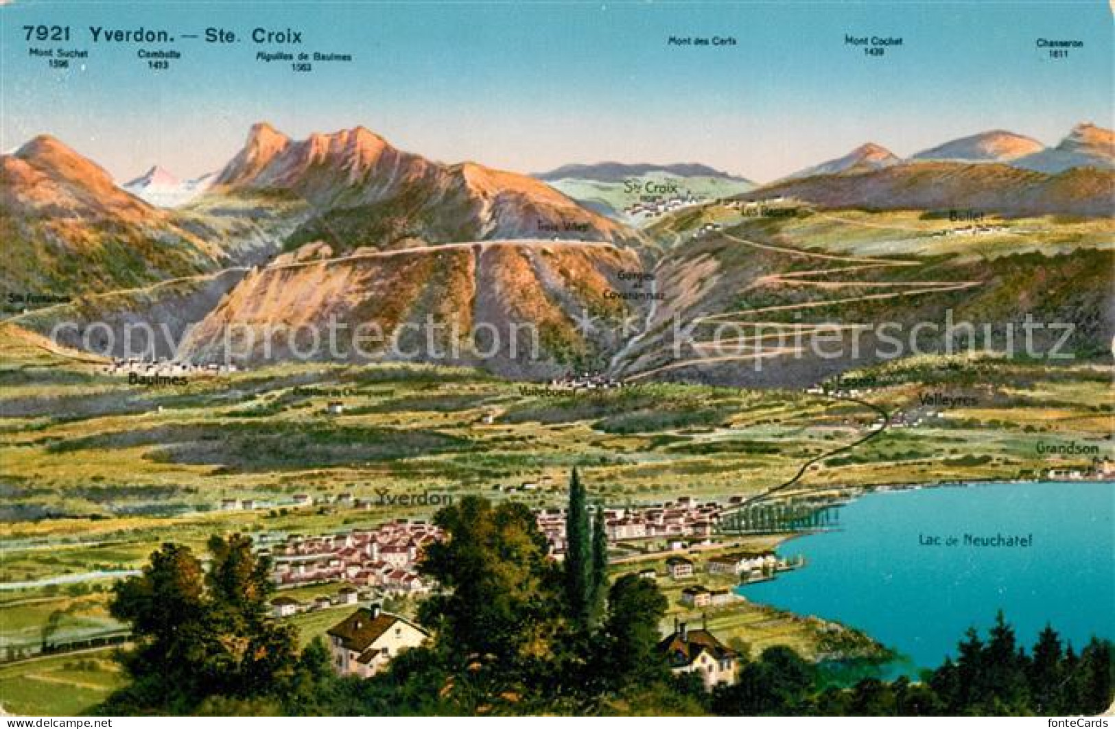 13205431 Yverdon VD Panorama St Croix Lac Du Neuchatel  - Altri & Non Classificati