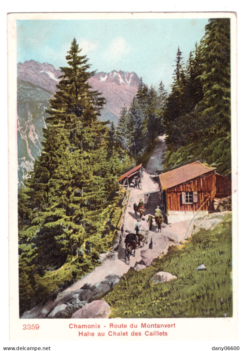 CHAMONIX Route De Montanvert - Halte Au Chalet Des Caillets (carte Animée) - Chamonix-Mont-Blanc