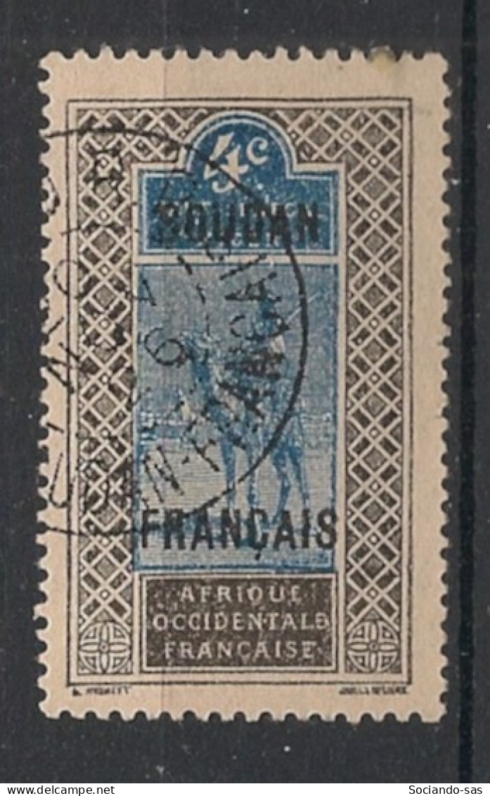 SOUDAN - 1921 - N°YT. 22 - Targui 4c Noir Et Bleu - Oblitéré / Used - Gebruikt