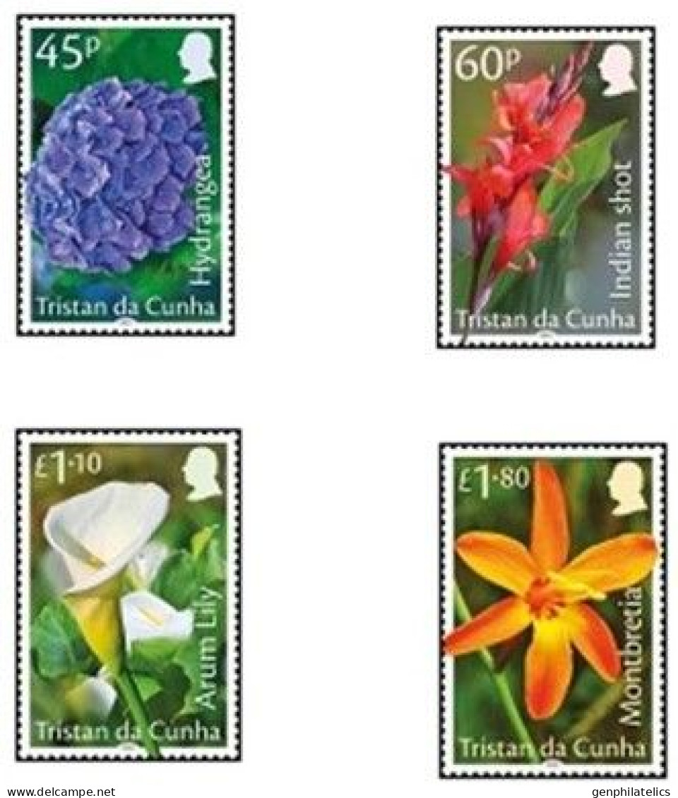 TRISTAN Da CUNHA 2024 FLORA Plants GARDEN FLOWERS - Fine Set MNH - Tristan Da Cunha