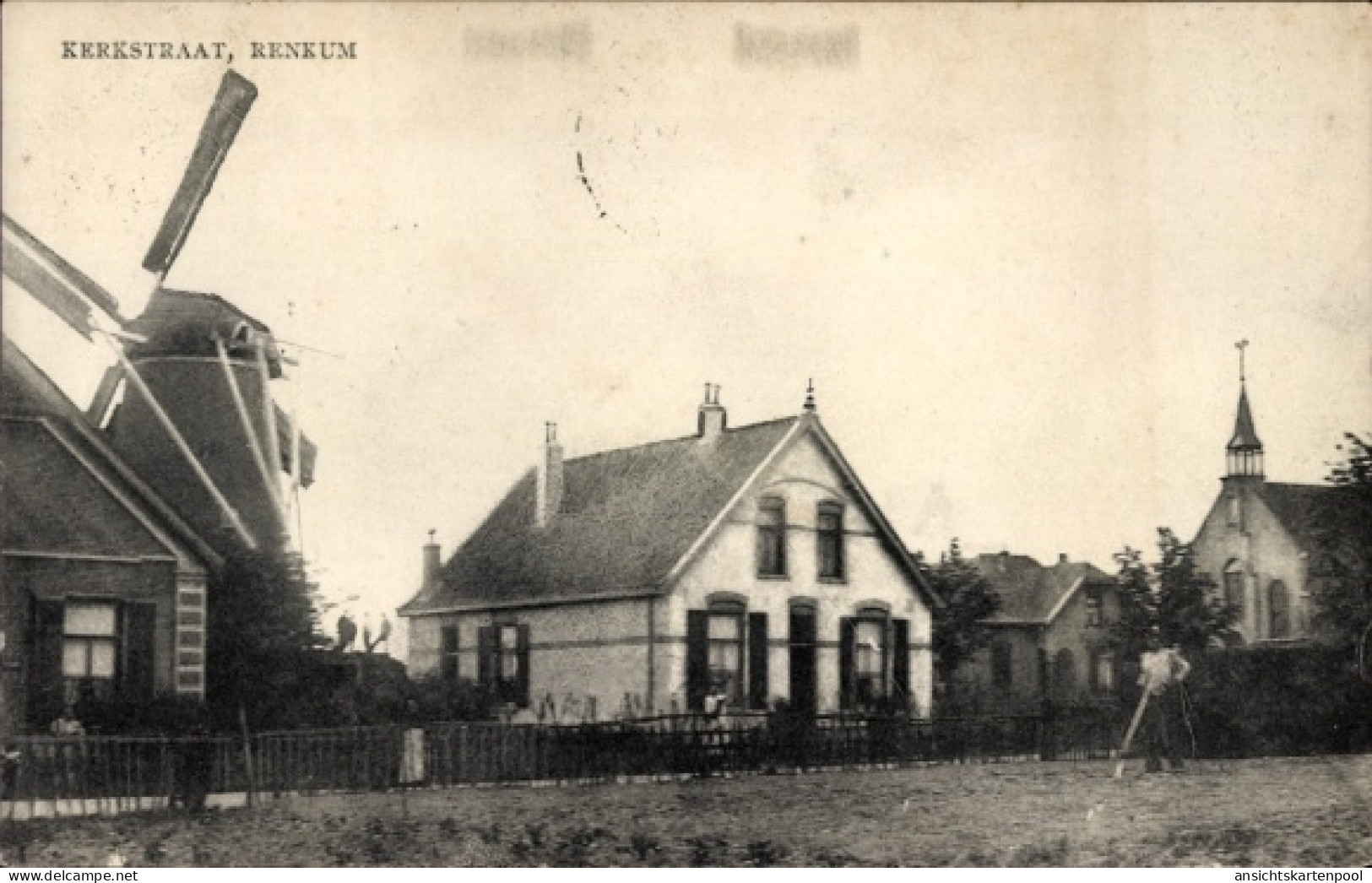 CPA Renkum Gelderland, Kerkstraat, Molen - Autres & Non Classés