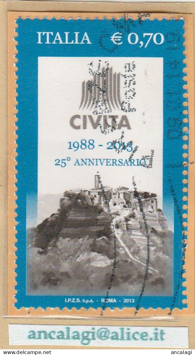 USATI ITALIA 2013 - Ref.1250A "CIVITA 25° Anniversario" 1 Val. - - 2011-20: Used