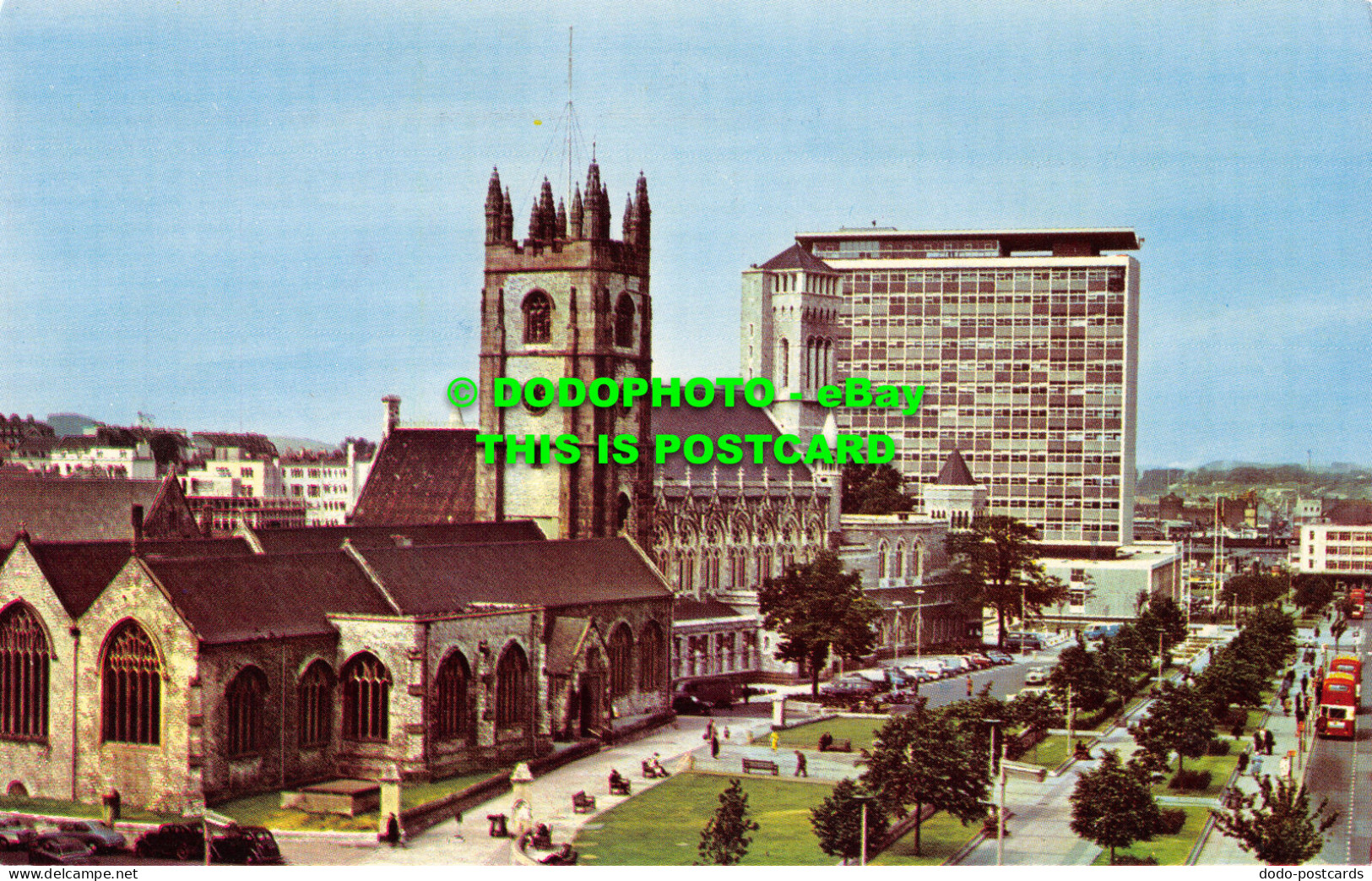 R526074 St. Andrews Church. Guildhall And Civic Centre. Plymouth. PT1385 - Monde