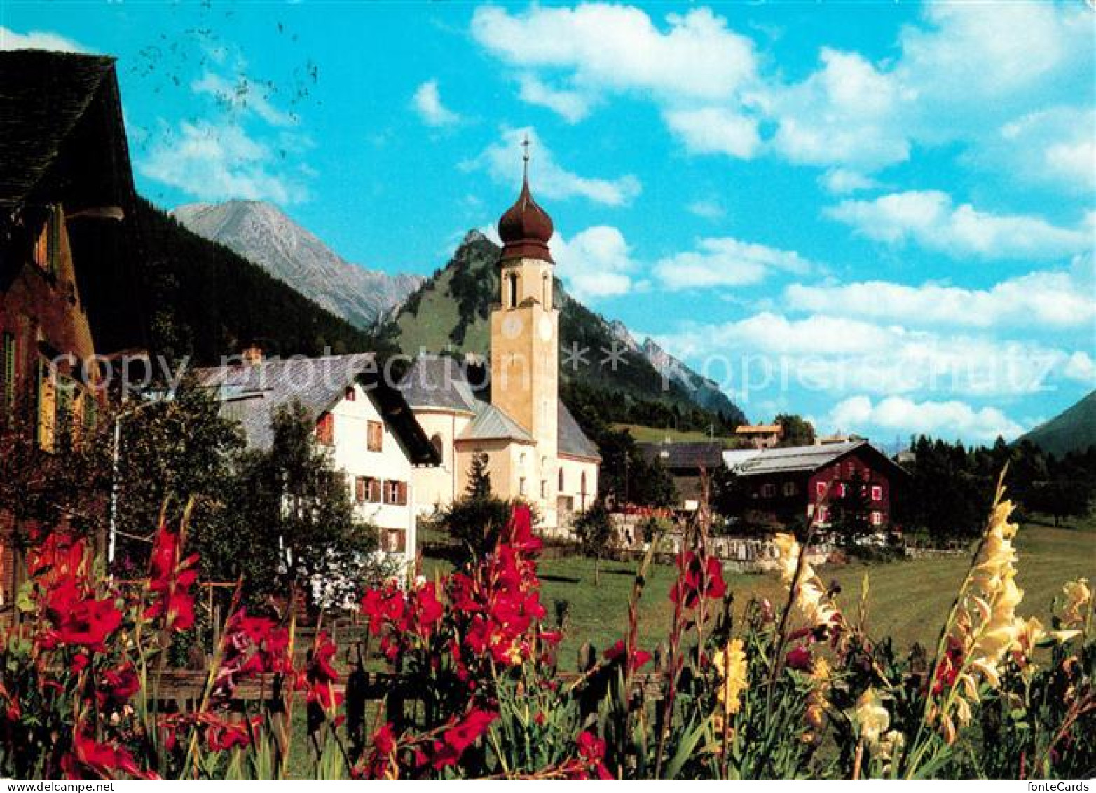 13202671 Wald AR Vorderland Ortsmotiv Mit Kirche Blumenbeet  - Otros & Sin Clasificación