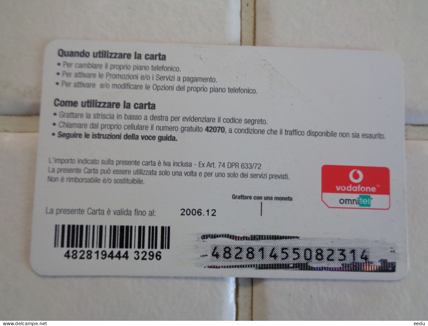 Italy Phonecard - [2] Sim Cards, Prepaid & Refills