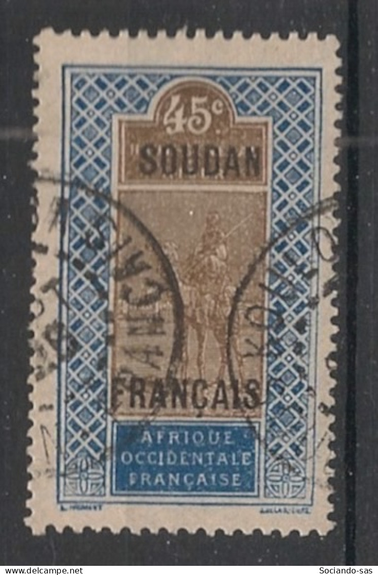 SOUDAN - 1921 - N°YT. 31 - Targui 45c Bleu Et Brun - Oblitéré / Used - Usati