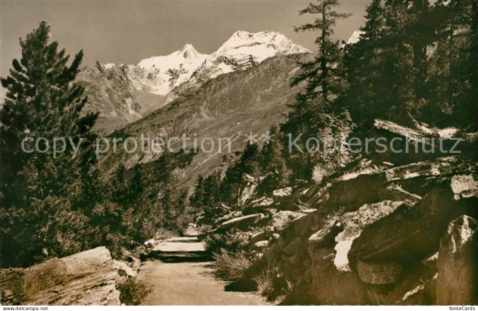 13202010 Saas-Fee Weg Nach Plattjen Fletschhorn Laquinhorn Saas-Fee - Autres & Non Classés