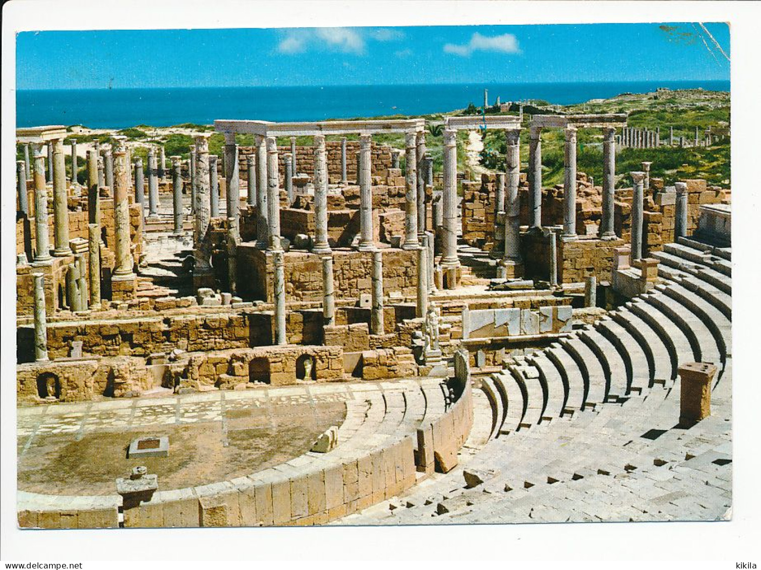 CPSM 10.5 X 15 Libye LEPTIS MAGNA Le Théatre  Ruines Romaines - Libyen