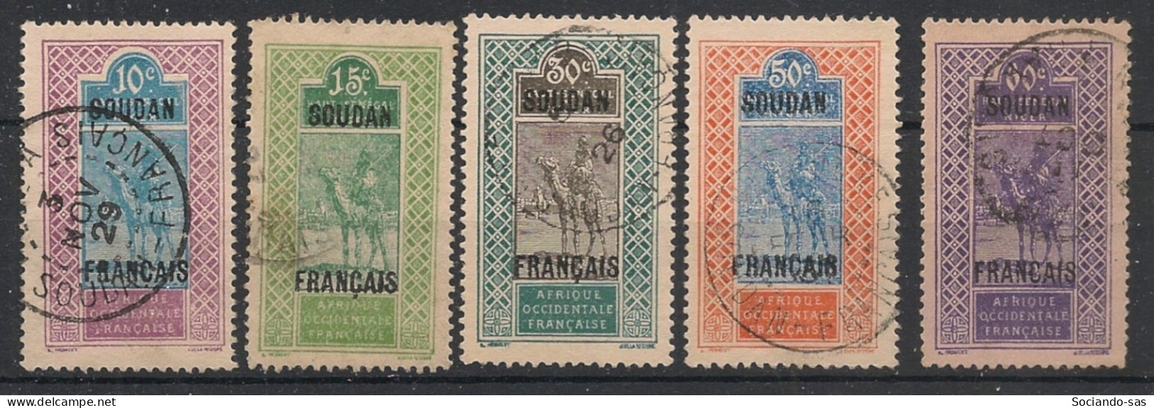 SOUDAN - 1925-26 - N°YT. 37 à 41 - Série Complète - Oblitéré / Used - Used Stamps