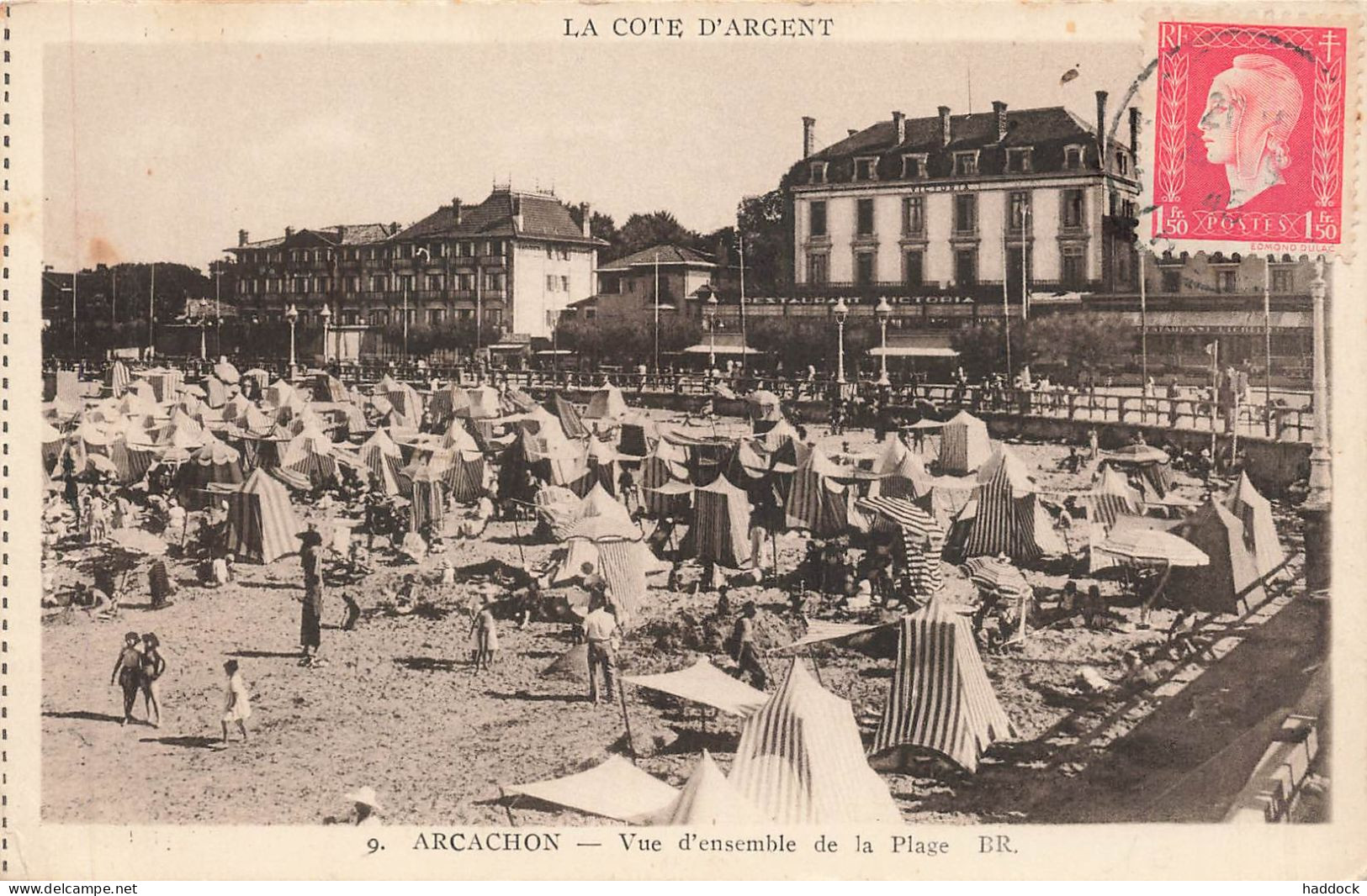 ARCACHON : VUE D'ENSEMBLE DE LA PLAGE - Arcachon