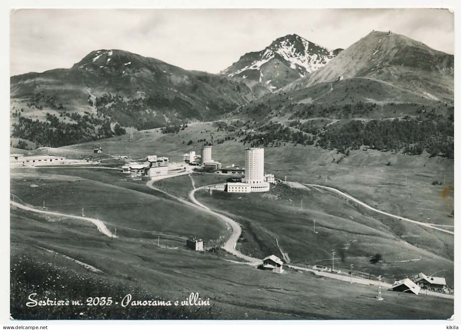 CPSM 10.5 X 15 Italie (506) SESTRIERE M. 2035 Panorama E Villini - Andere & Zonder Classificatie