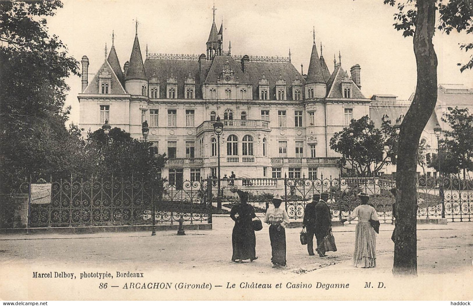 ARCACHON : LE CHATEAU ET CASINO DEGANNE - Arcachon